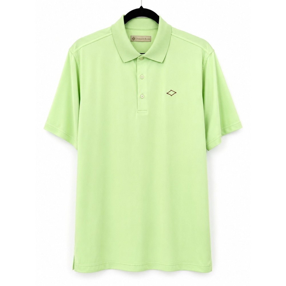 Donald Ross Mens Polo Shirt XL Lime Green Golf Performance Casual Top Preppy